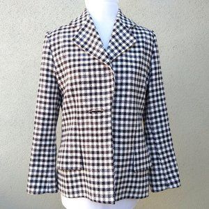 Umberto Ginocchietti Tailored Houndstooth Black/White Jacket - EU 38